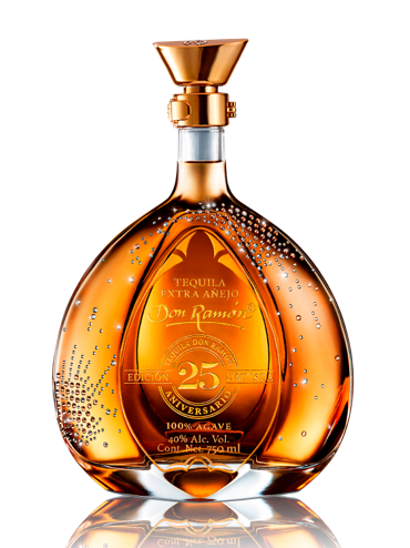 Imagen de casa Metl sobre una botella de tequila edición limitada 25 aniversario.