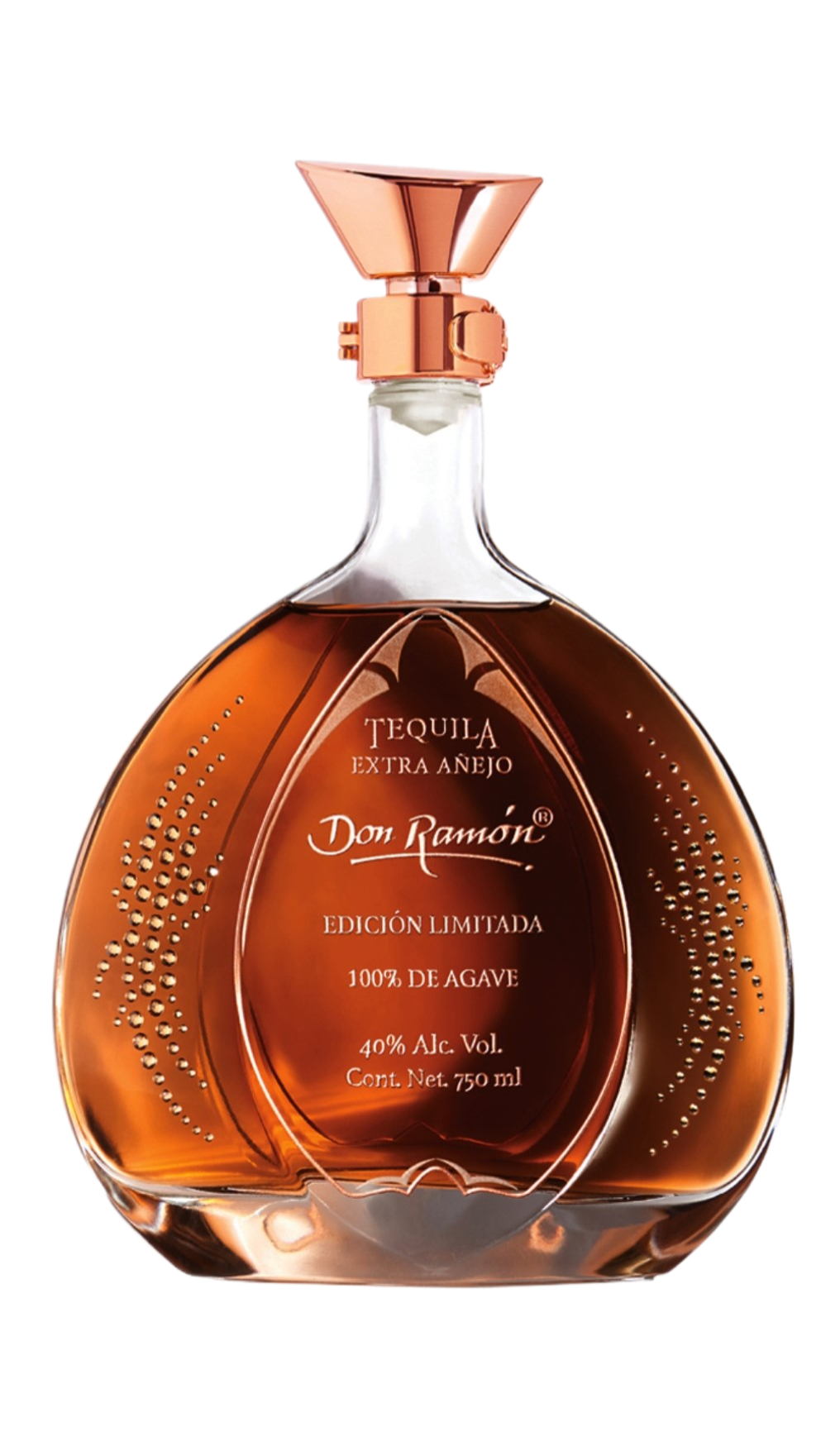 Imagen de casa Metl sobre una botella de tequila edición limitada swarovski extra añejo.